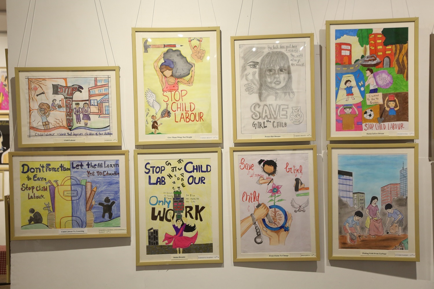 These paintings on Child labour are sensitively portrayed